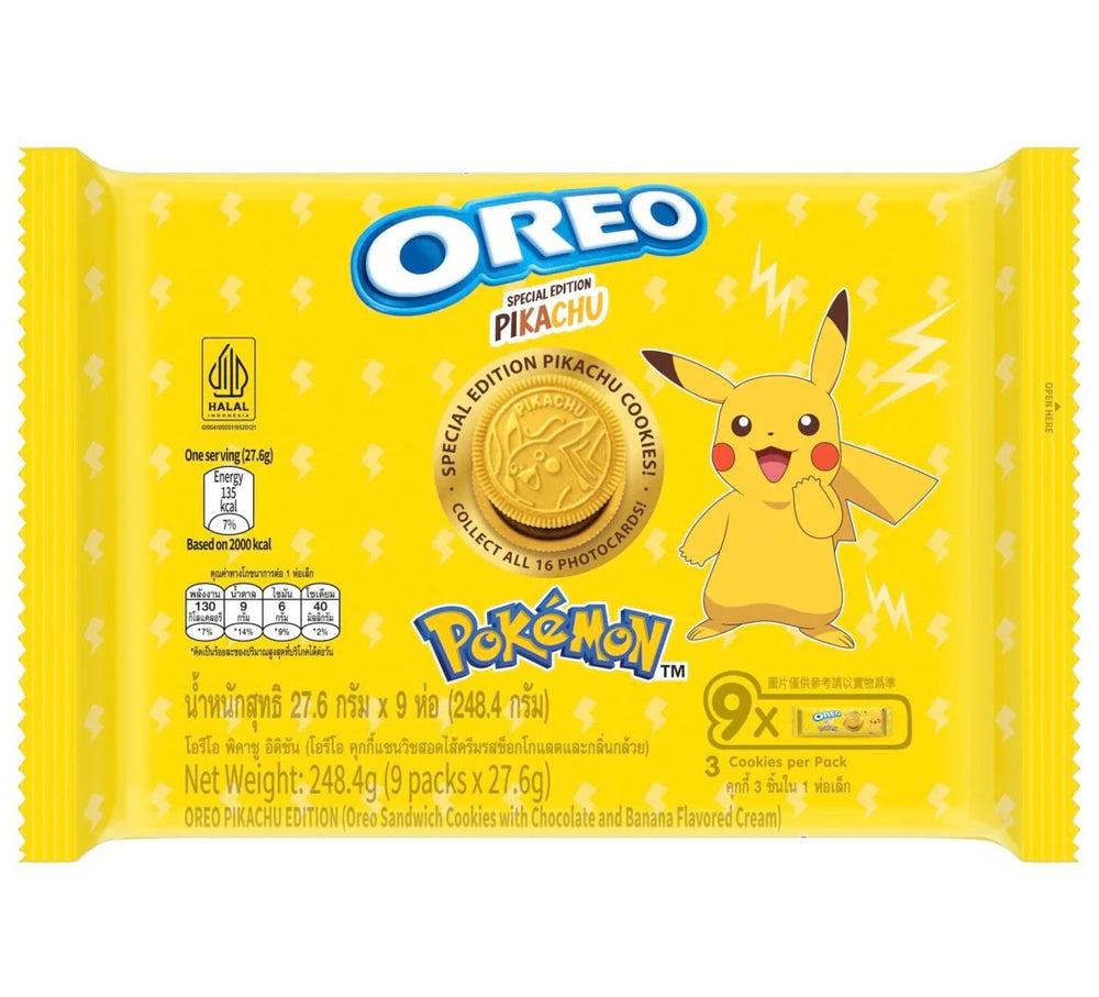 Oreo Pokémon Sandwich Cookie and Cream PIKACHU Flavor Limited Edition