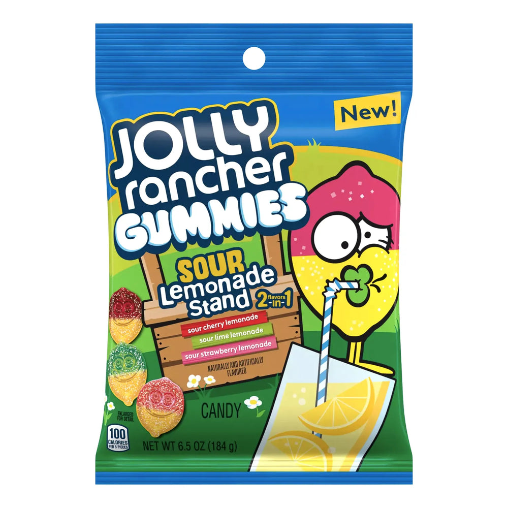 JOLLY RANCHER Sour Lemonade Stand GUMMIES Candy 182g