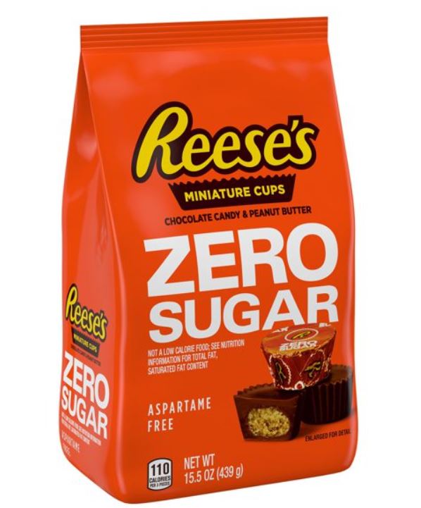REESE'S Zero Sugar Mini Chocolate Peanut Butter Candy 439g " Party Size"