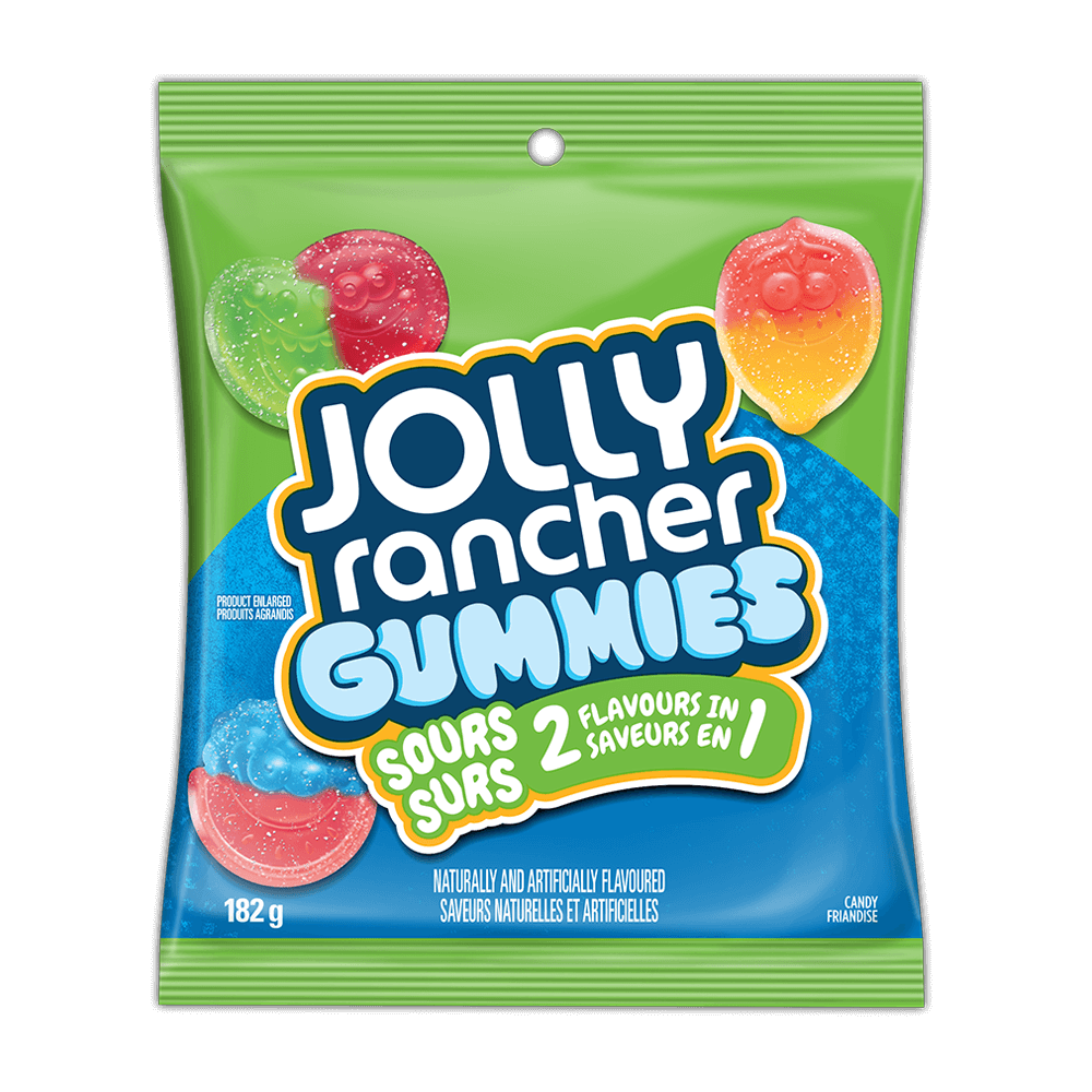 JOLLY RANCHER Sour Surs GUMMIES 2 in 1 Candy 182g