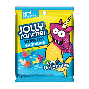 JOLLY RANCHER MISFITS GUMMIES Tropical Uni-Sharks Candy 182g