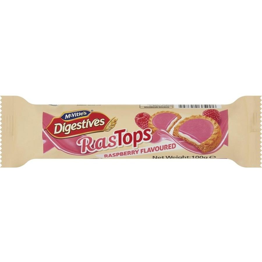 McVities Digestives RasTops Raspberry Flavoured 100gr