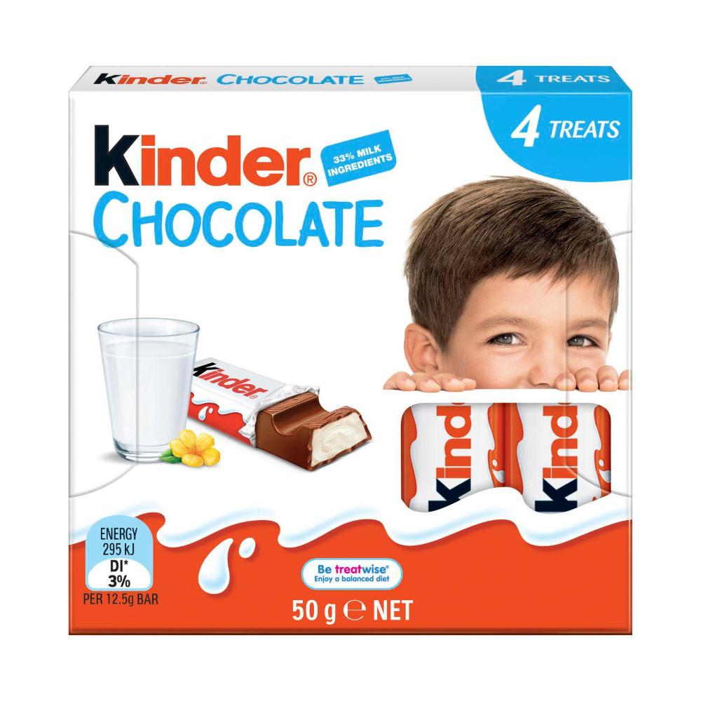 KINDER Chocolate 4 treats 50g