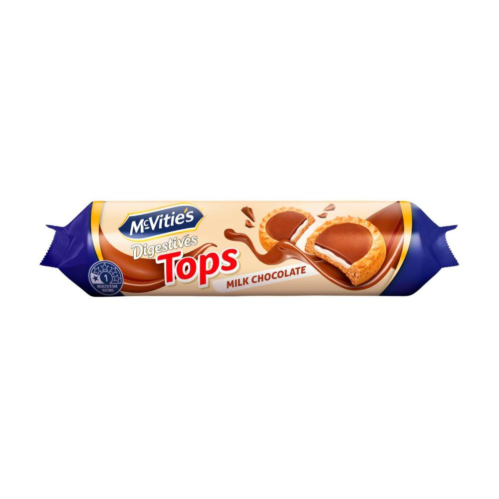 McVities Digestives Tops Milk Chocolate 100gr