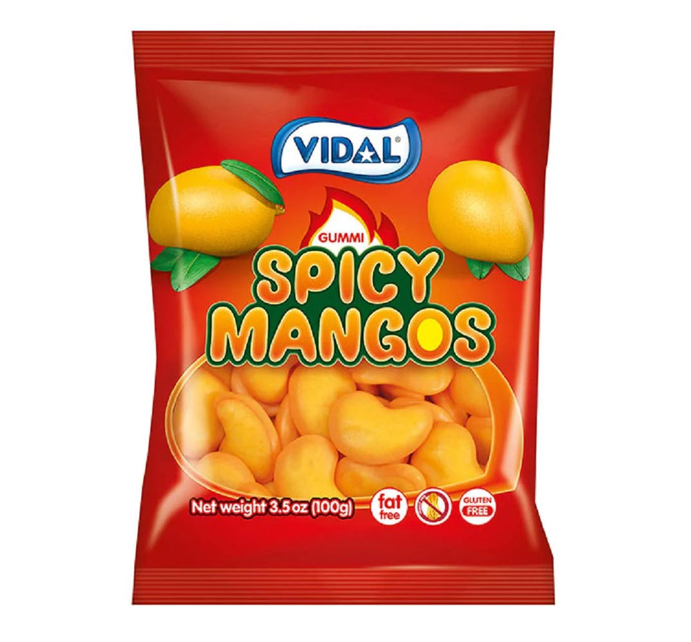 
            
                Load image into Gallery viewer, VIDAL Gummi SPICY MANGOS Lollies 100g
            
        