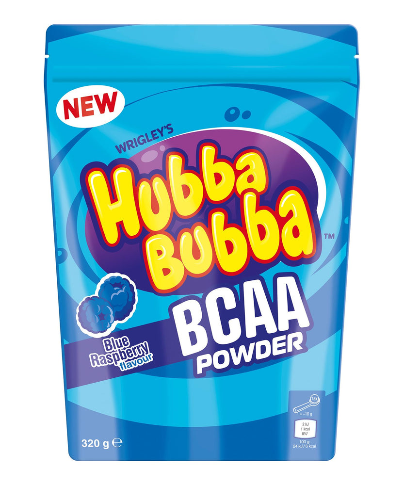 Hubba Bubba Blue Raspberry Flavour BCAA Powder 320g