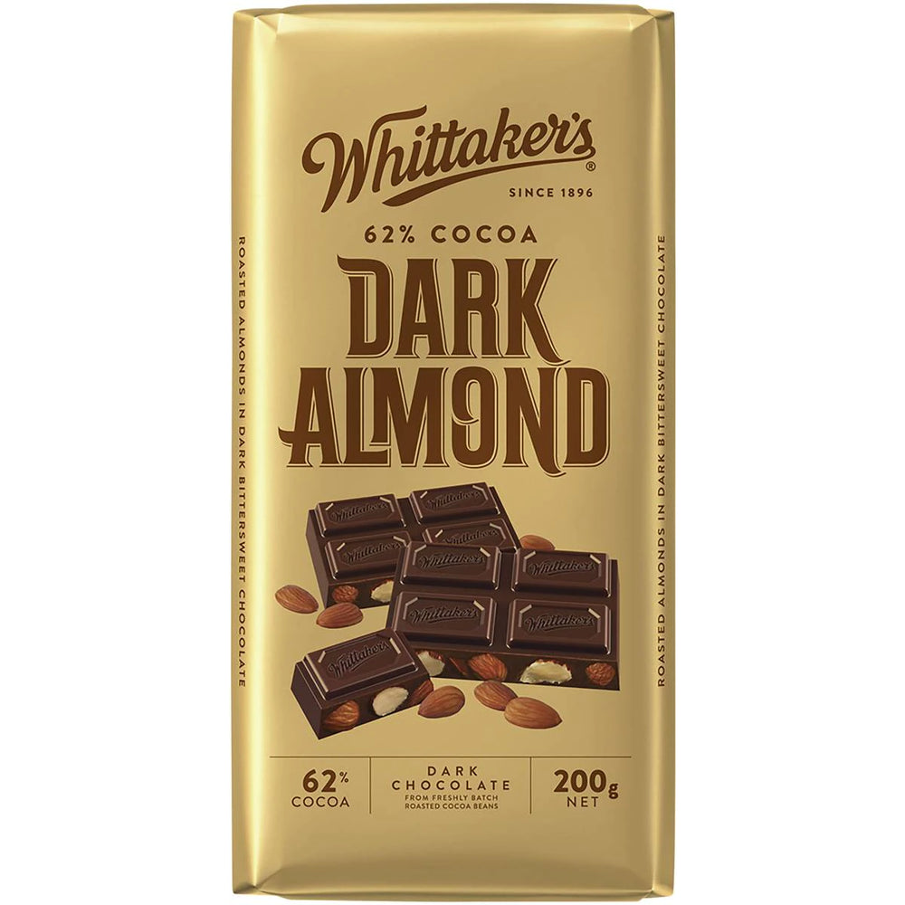 Whittaker's Dark Almond Dark Chocolate 200g