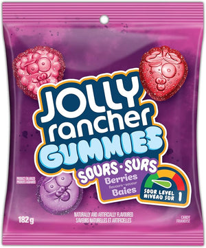 JOLLY RANCHER Sour Surs GUMMIES Berries Baies Candy 182g