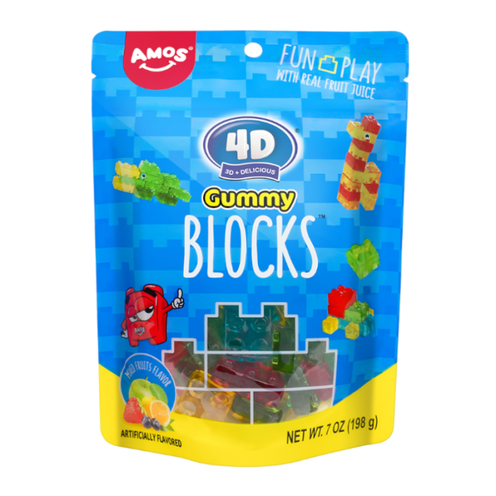 4D Fruit Gummy Blocks 170gr