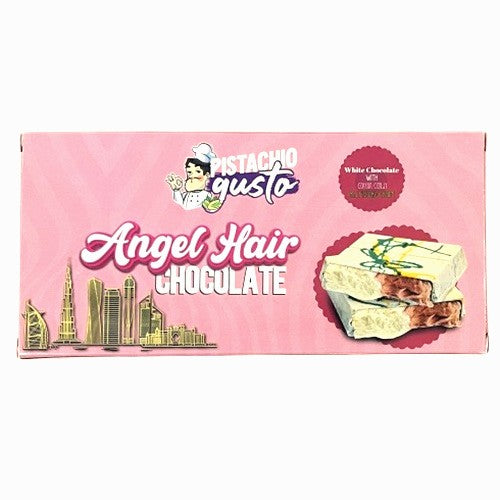 BLOCK Pistachio Gusto Angel Hair White Chocolate With Cotton Candy & Pistachio Cream 200g Bar