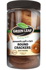 GreenLeaf Round Ka'ak With Sesame ( Round Crackers) 350g