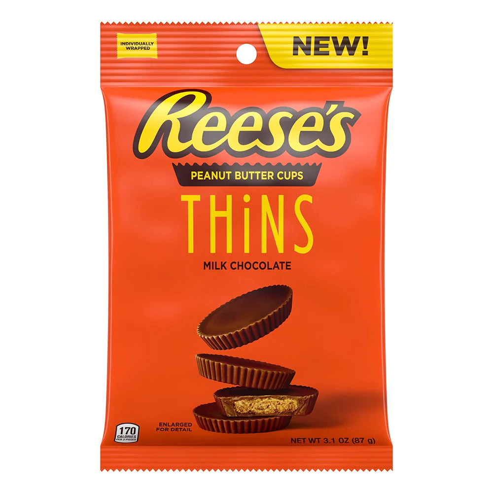 Reese's THINS PEANUT BUTTER MILK CHOCOLATE 87G