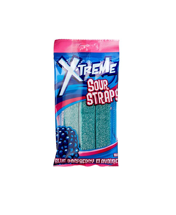 X Treme Sour Straps Blue Raspberry 160g