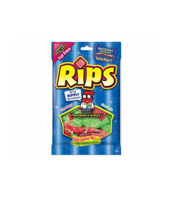 RIPS GREEN APPLE LICORICE BITES 113G