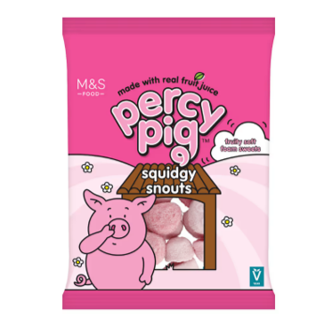 M & S Food Percy Pig Squidgy Snouts 170gr