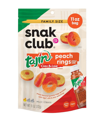 Snak Club Peach Rings Tajin Chili & Lime 312gr