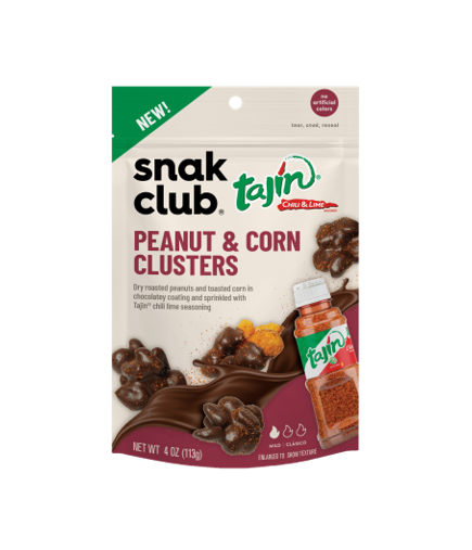 Snak Club Peanut & Corn Clusters Tajin Chili & Lime 113g
