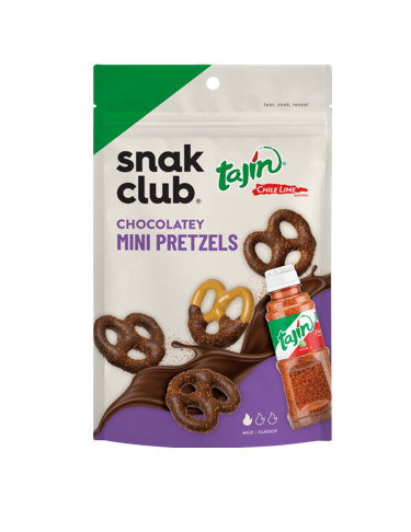 Snak Club Chocolatey Mini Pretzels Tajin Chili & Lime 113g