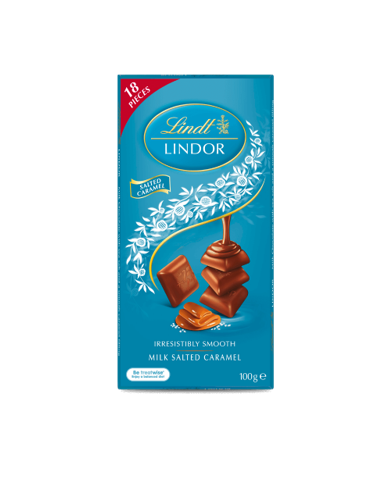 Lindt Lindor Chocolate Bar Salted Caramel 100gr
