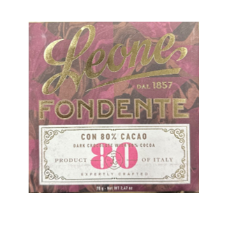 Leone Fondente Dark Chocolate with 80% Cocoa 70gr