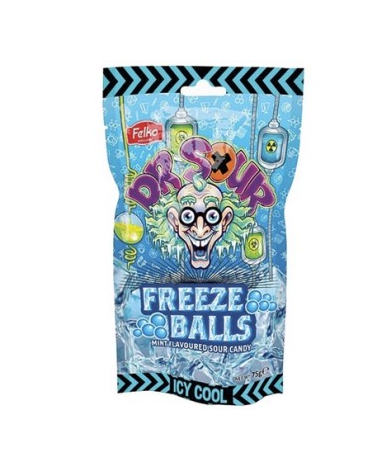 Dr Sour Freeze Balls Mint Flavoured Sour Candy 75g