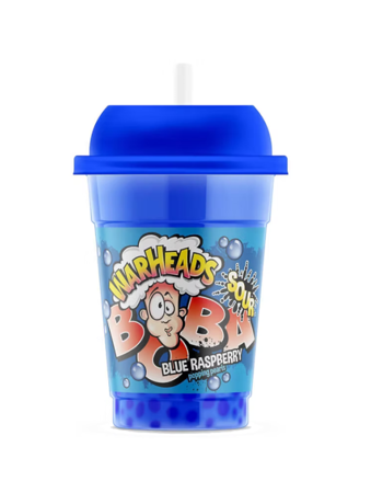 Warheads Sour Boba Blue Raspberry Flavour with Popping Pearls 400ml