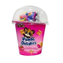 Kids Frenzy Panda Delight Strawberry Filling Biscuit 55g