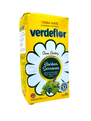 YERBA MATE VERDEFLOR CHAU ACIDEZ HIERBAS SERRANAS 1KG