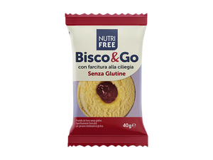 NutriFree Bisco&Go confarcitura alla ciliegia Senza Glutine (Cherry Flavoured) 40gr