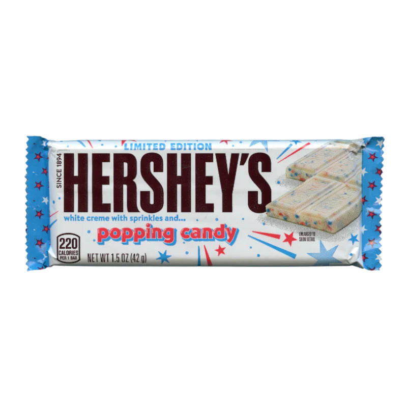 Hershey's White Creme With Sprinkles & Poping Candy Bar 42g