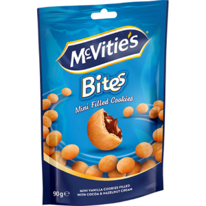 McVities Bites Mini Vanilla & Hazelnut Cream Filled Cookie 90g