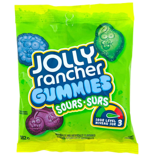 JOLLY RANCHER Sour Surs GUMMIES Sour level 3  Candy 182g