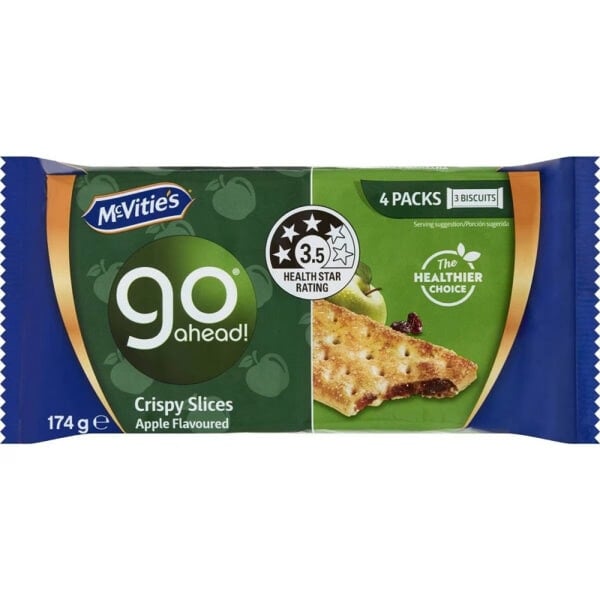 McVities Go Ahead Crispy Slices Apple Flavoured 174gr