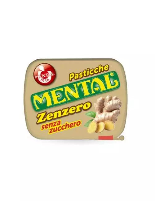 Pasticche MENTAL ZenZero senza zuccheri aggiunti (Ginger Flavoured) 12gr