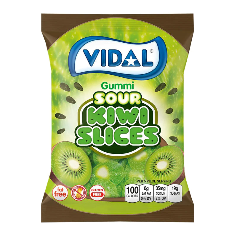 VIDAL Gummi SOUR KIWI SLICES Lollies 100g