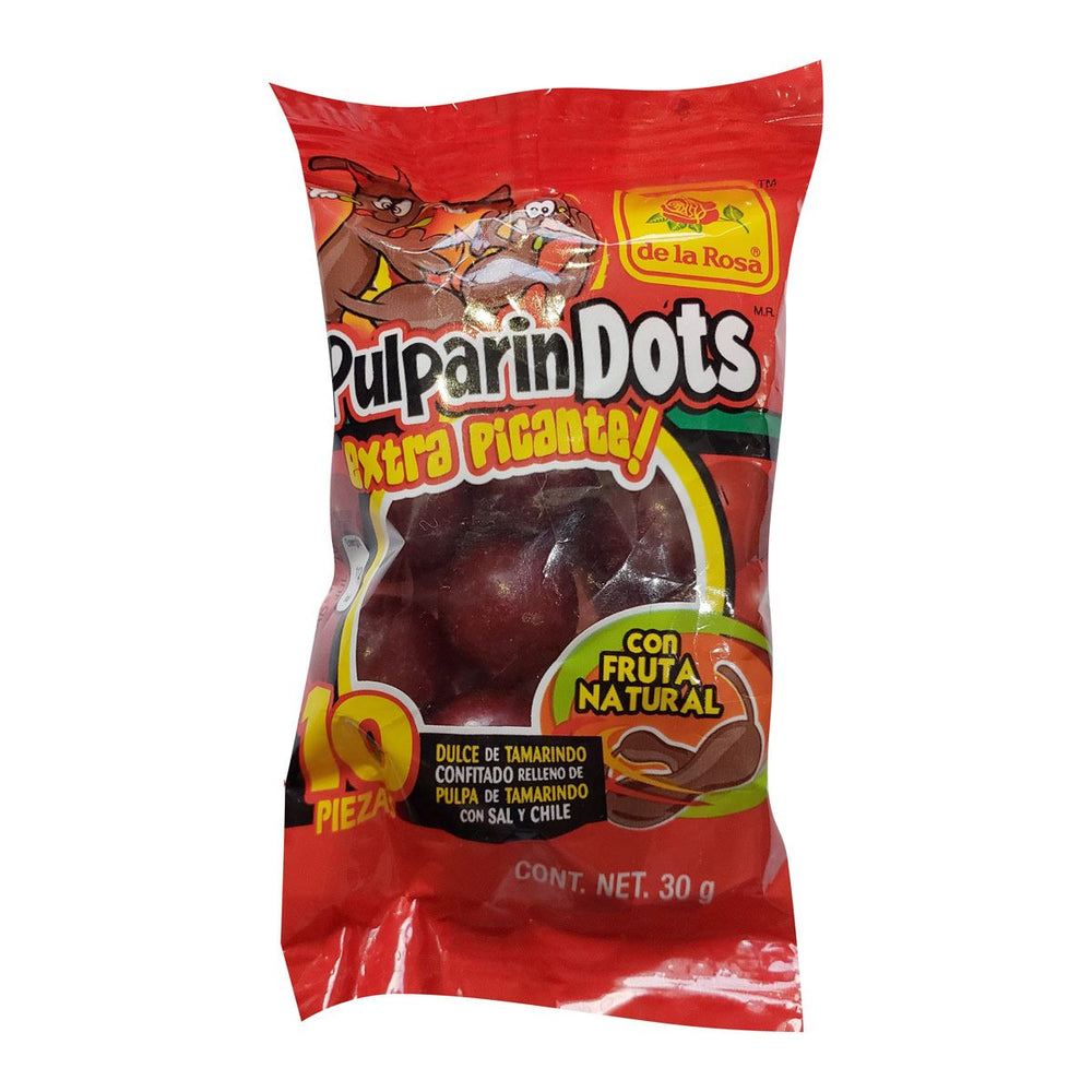 Pulparindots Extra Spicy Candy Tamarind with Liquid Pulparindo Filling 30g