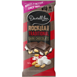 Darrell Lea ROCKLEA ROAD TRADITIONAL DARK CHOCOLATE BLOCK 160G