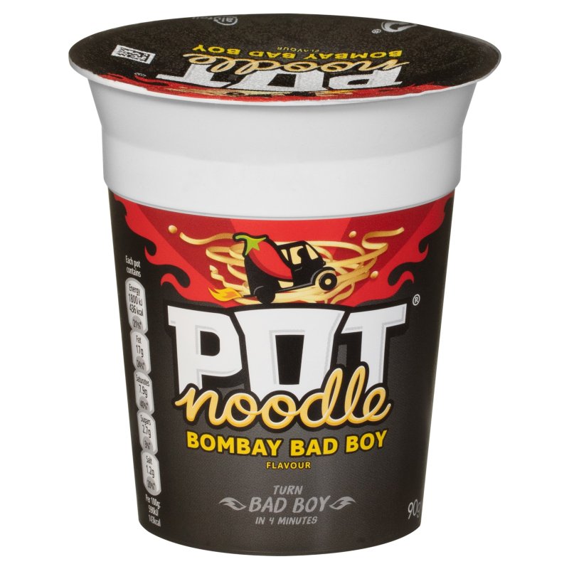
            
                Load image into Gallery viewer, POT Noodle Bombay Bad Boy Flavour 90g
            
        