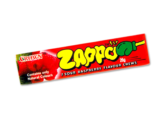 
            
                Load image into Gallery viewer, ZAPPO RASPBERRY Chews 26g
            
        