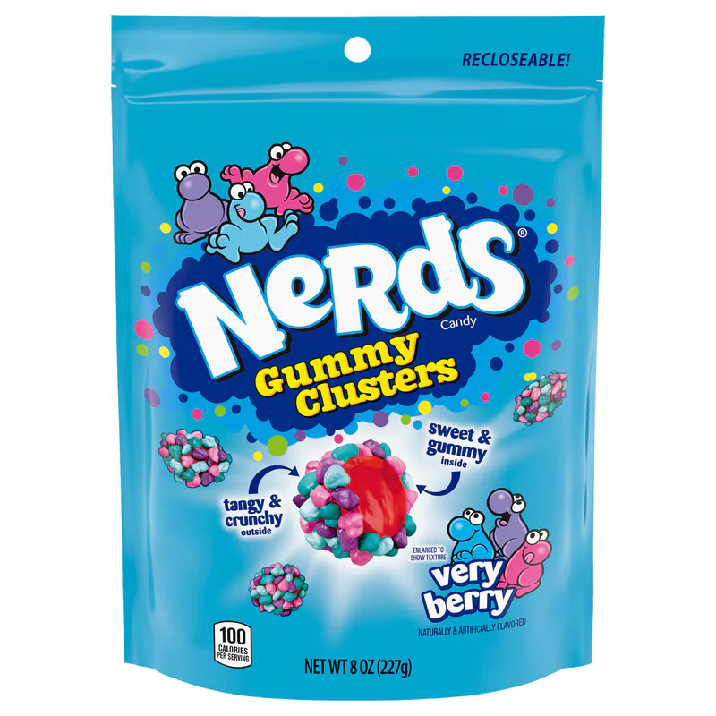 
            
                Load image into Gallery viewer, Nerds Gummy Clusters Verry Berry Flavour 227g
            
        