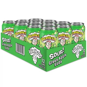 
            
                Load image into Gallery viewer, WARHEADS SOUR GREEN APPLE SODA CAN 12 x 355ML
            
        