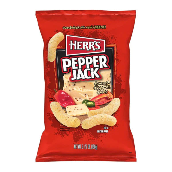 Herr's PEPPER JACK cheese Curls chips 156g