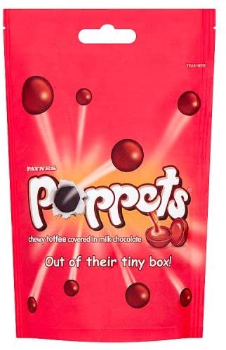 Paynes Poppets Chewy Toffee Covered in Milk chocolate 130g