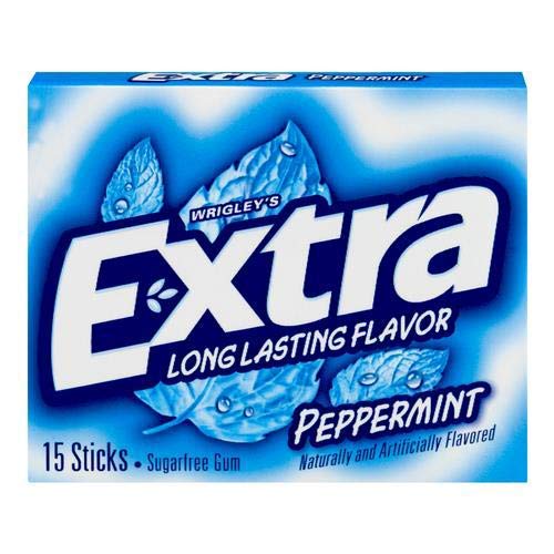 Wrigley's Extra Peppermint Flavour Gum 15 Sticks