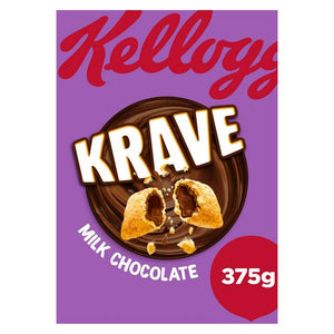 Kellogg's Krave MILK Chocolate Cereal 375g UK
