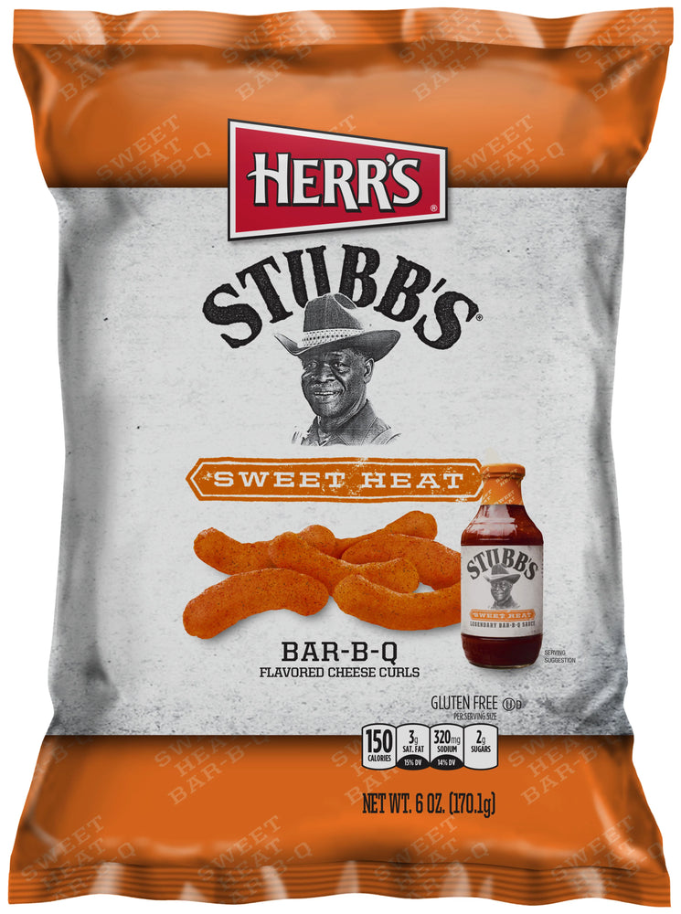 Herr's Stubb's Sweet Heat BBQ Flavoured Cheese chips 170g