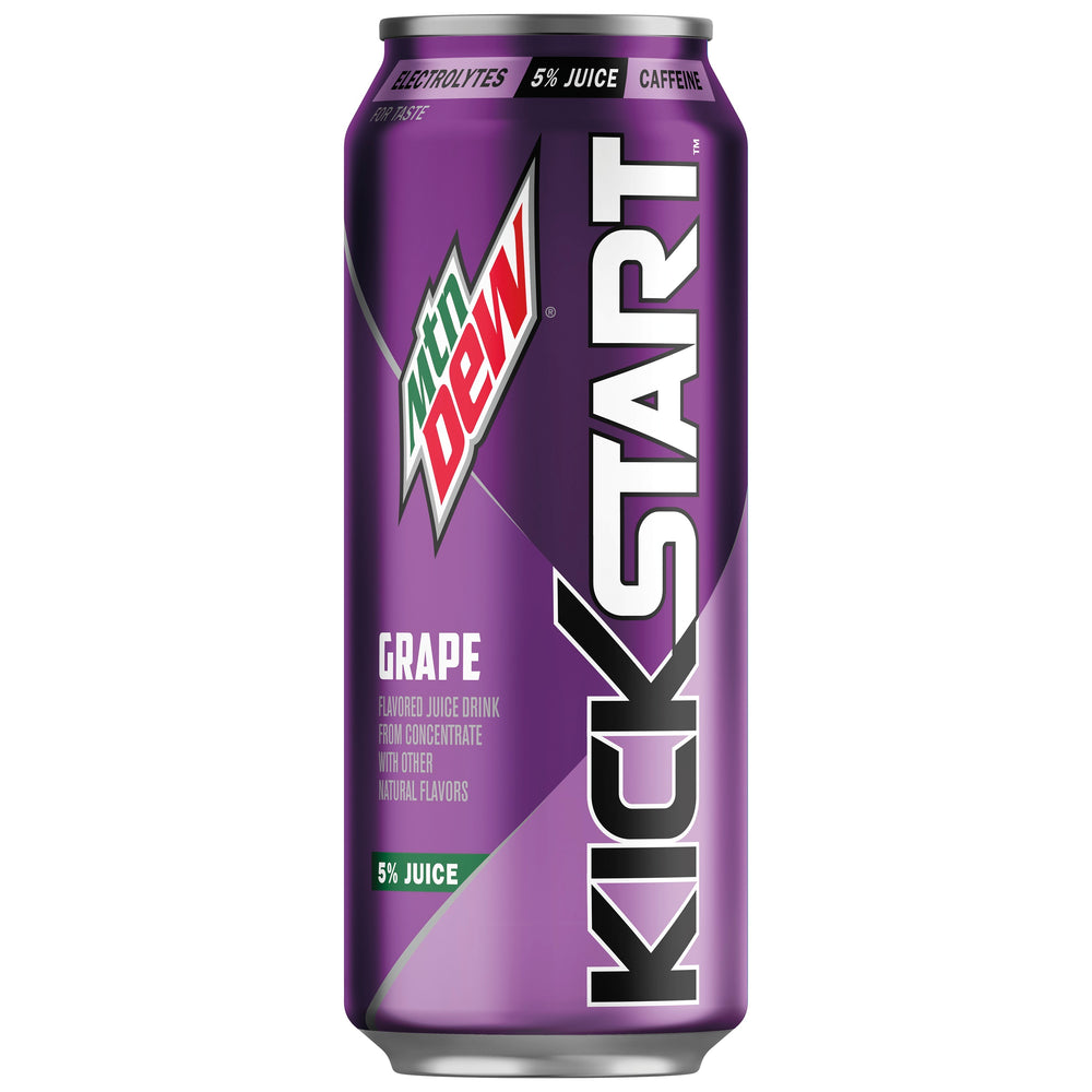 
            
                Load image into Gallery viewer, Mountain DEW KICK START GRAPE ENERGY DRINK CAN 473ML
            
        