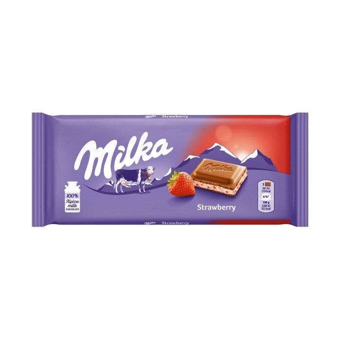
            
                Load image into Gallery viewer, MILKA STRAWBERRY BLOCK 100G
            
        