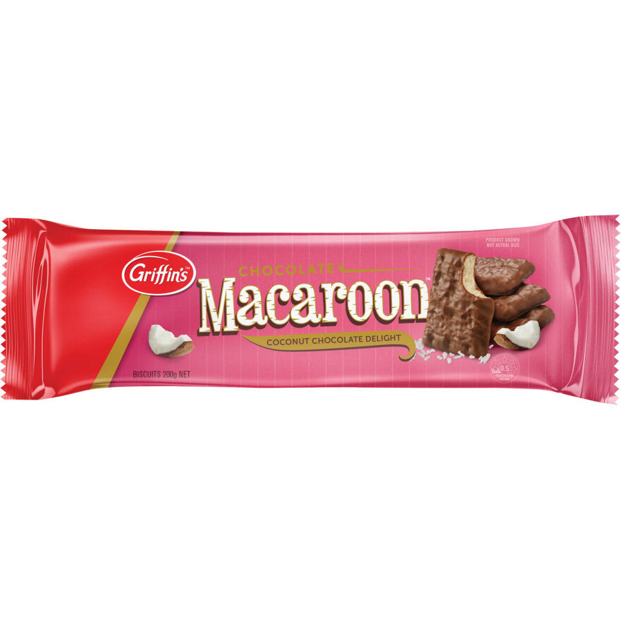 
            
                Load image into Gallery viewer, Griffins MACAROON COCONUT CHOCOLATE DELIGHT BISCUITS 200G
            
        
