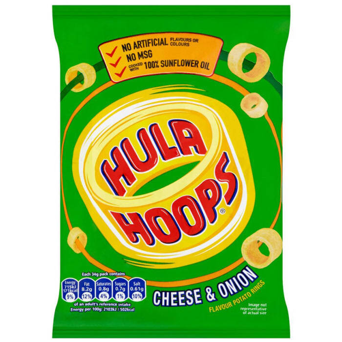 
            
                Load image into Gallery viewer, Hula Hoops Cheese &amp;amp; Onion  34g
            
        